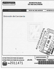 Recibo de constancia